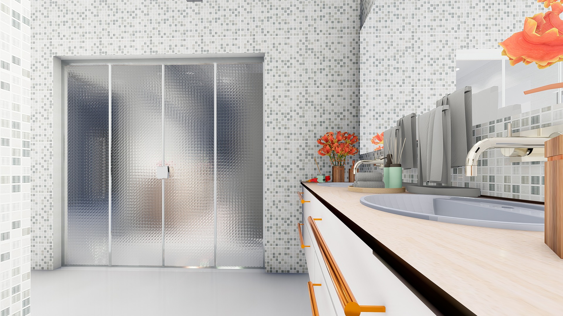 Mur motif 'Thermae'